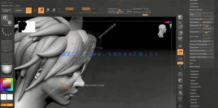  Zbrush赛博朋克黑客角色3D雕刻建模制作视频教程 (图4)