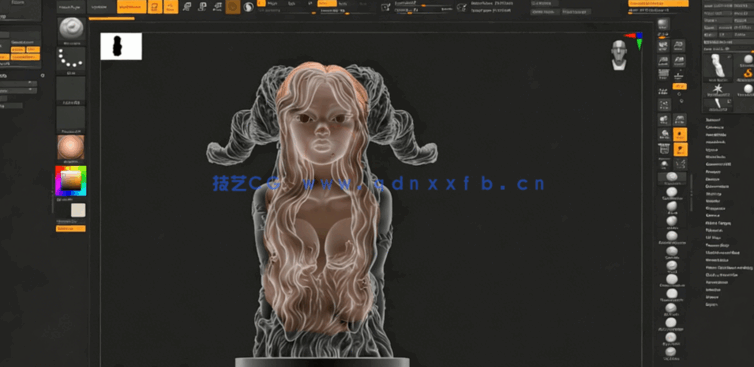 Zbrush从概念草图到3D打印雕塑工作流程视频教程 (图5)