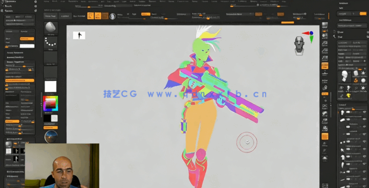 ZBrush博赛朋克女战士超详细制作全流程视频教程 (图4)