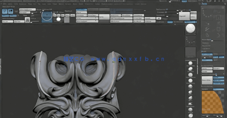 ZBrush生物半身像概念艺术雕刻设计流程视频教程(图3)