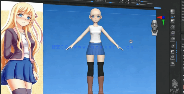 ZBrush卡通女孩精灵卧室完整制作流程视频教程 (图4)