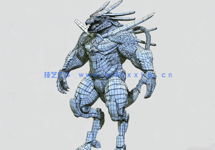 ZBrush机甲蜥蜴数字雕刻制作全流程视频教程(图4)