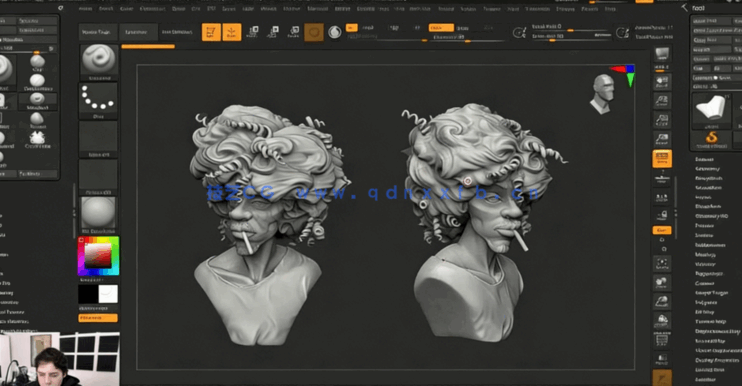 ZBrush个性角色半身像数字雕刻实例制作视频教程 (图4)