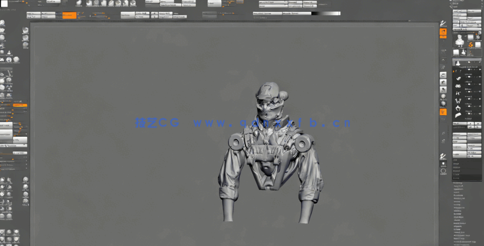Zbrush创建3D复古机器人模型视频教程(图3)