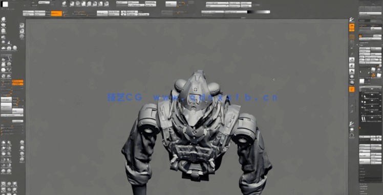 Zbrush创建3D复古机器人模型视频教程(图5)