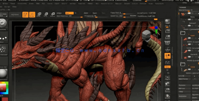 ZBrush巨龙数字雕刻制作工作流程视频教程(图4)