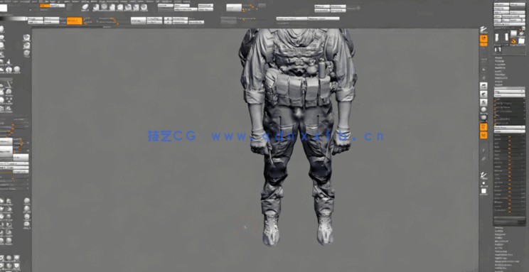 Zbrush独特科幻机械角色设计实例制作中级视频教程(图4)