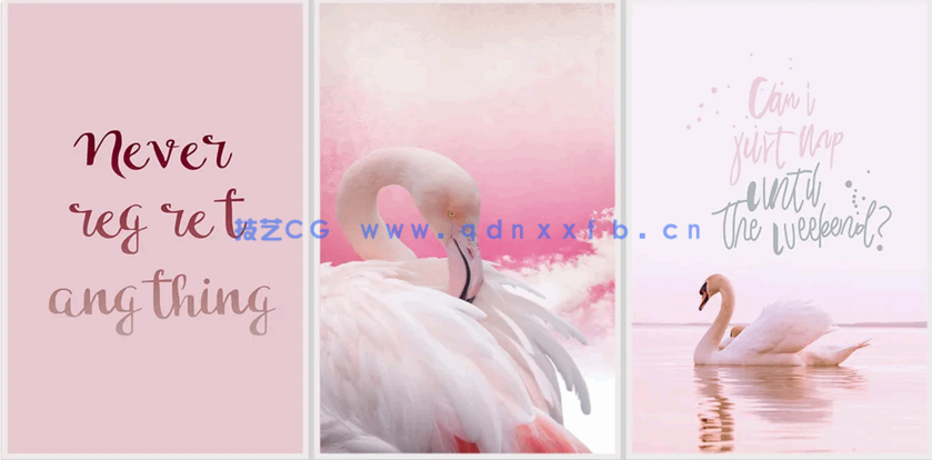 粉色唯美现代北欧装饰画贴图素材(图4)