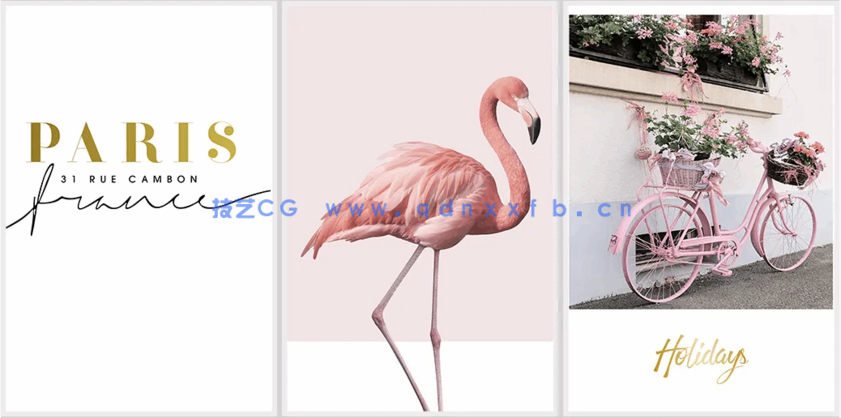 粉色唯美现代北欧装饰画贴图素材(图5)