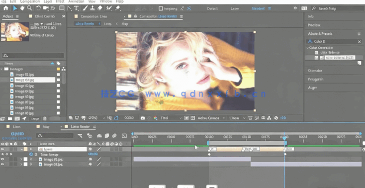 AE创建彩色动态图形过渡转场效果工作流程视频教程(图4)