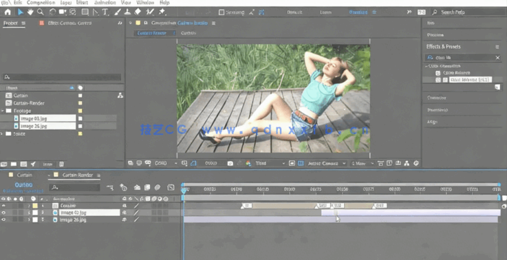 AE创建彩色动态图形过渡转场效果工作流程视频教程(图5)