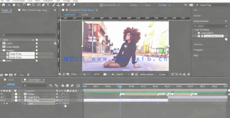 AE创建彩色动态图形过渡转场效果工作流程视频教程(图6)