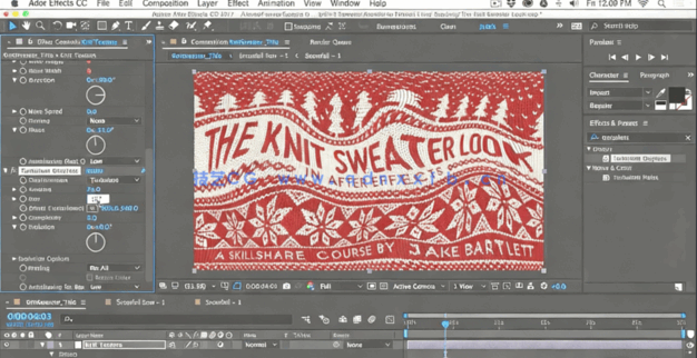 AE创建针织毛衣外观动画工作流程视频教程(图3)