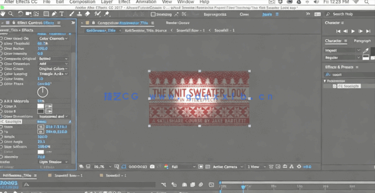 AE创建针织毛衣外观动画工作流程视频教程(图6)