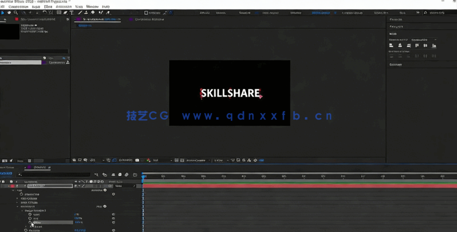 AE创建简单故障文本动画工作流程视频教程(图2)