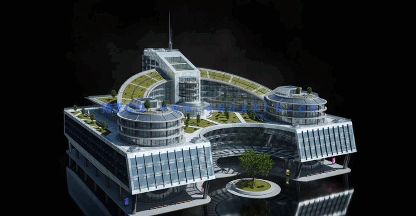 101G超大C4D美国旧金山现代大都市豪华酒店住宅购物中心科幻赛博朋克城市建筑模型合集(图8)