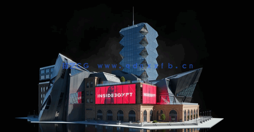 101G超大C4D美国旧金山现代大都市豪华酒店住宅购物中心科幻赛博朋克城市建筑模型合集(图14)