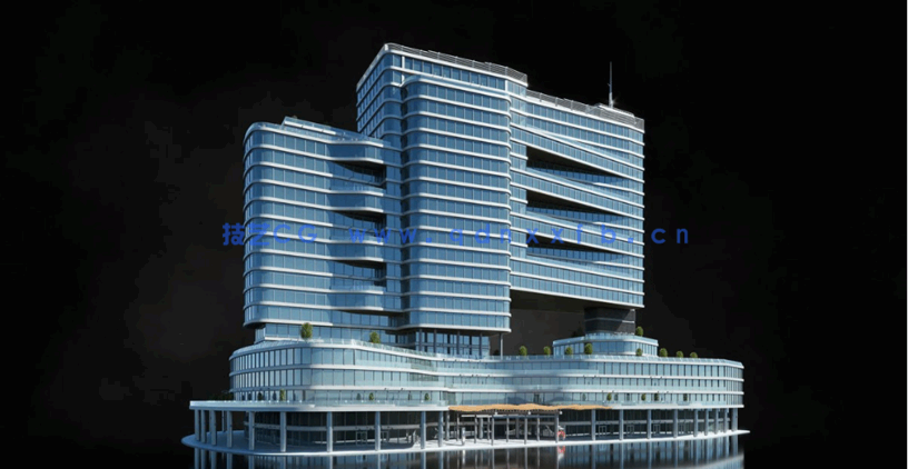 101G超大C4D美国旧金山现代大都市豪华酒店住宅购物中心科幻赛博朋克城市建筑模型合集(图17)