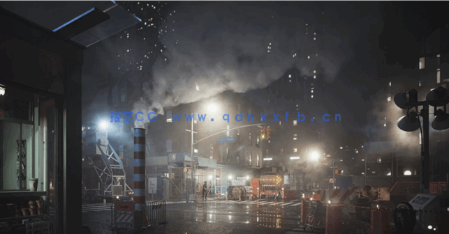 C4D超大现代城市地铁电话亭报摊岗亭工地建筑模型合集(图1)