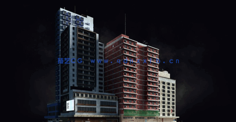 170G超大容量C4D现代都市香港高楼大厦工地小巷街道建筑模型合集(图7)