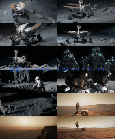 54G超大C4D火星车地形太空宇航员人物角色模型合集下载(图6)