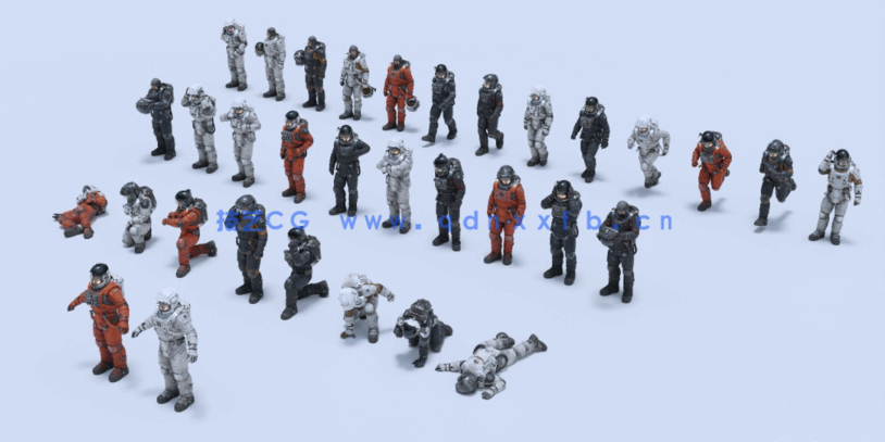 54G超大C4D火星车地形太空宇航员人物角色模型合集下载(图8)