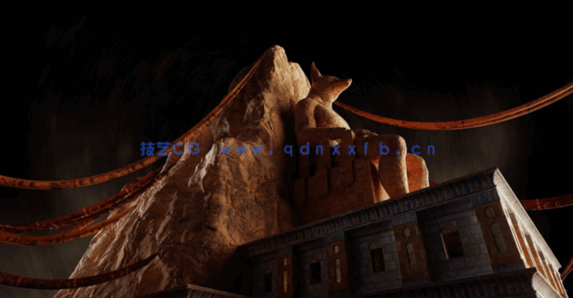 39G超大C4D古埃及金字塔雄伟神庙古代帝国文明城市建筑模型合集(图18)