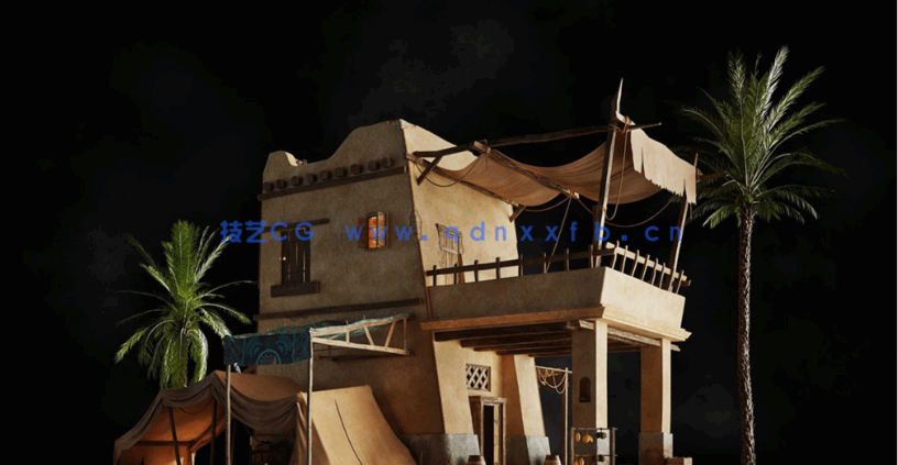 39G超大C4D古埃及金字塔雄伟神庙古代帝国文明城市建筑模型合集(图8)