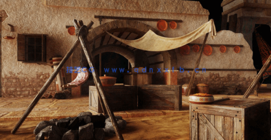 39G超大C4D古埃及金字塔雄伟神庙古代帝国文明城市建筑模型合集(图9)