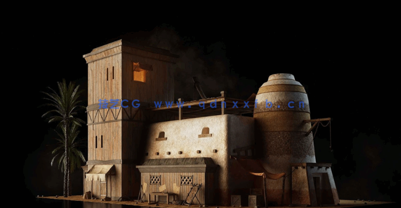 39G超大C4D古埃及金字塔雄伟神庙古代帝国文明城市建筑模型合集(图12)