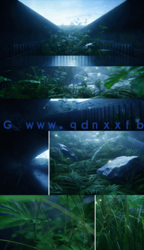 C4D丛林植物石头岩石模型(图1)