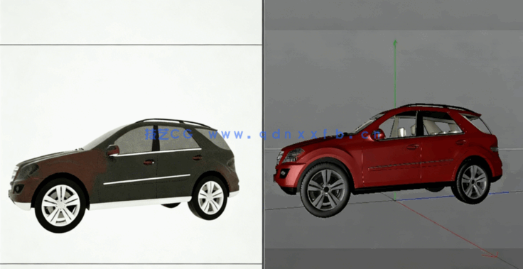 C4D奔驰豪车模型(图2)