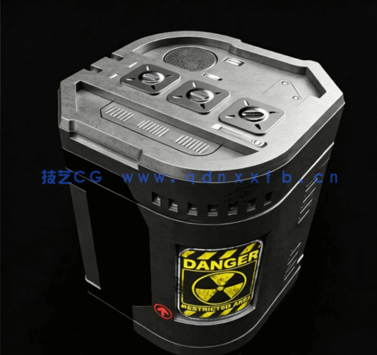 科幻硬表面箱体道具场景细节3D模型资源包(图6)