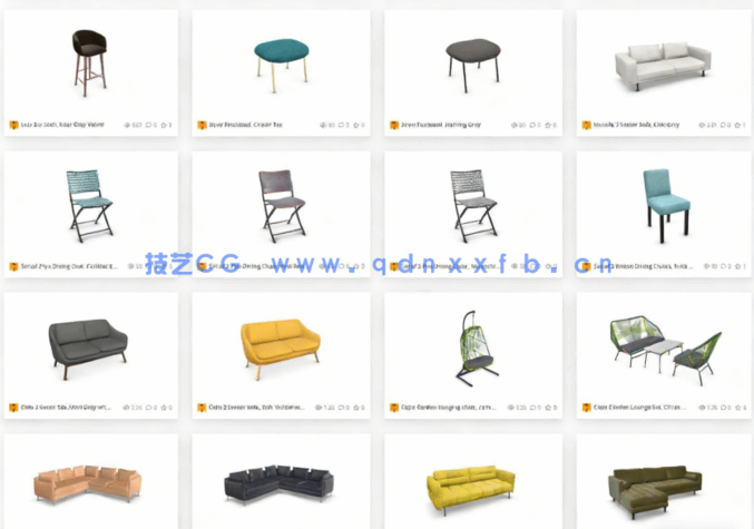 1500组Made出品大型家居家具3D模型合集(图6)