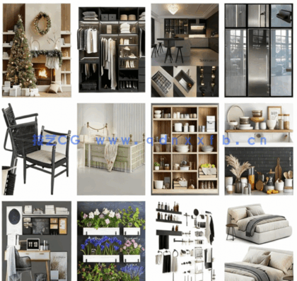 精品家具装饰等3D模型合集2025年第一季(图1)