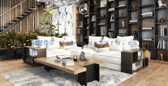 [家具模型] 40组高品质现代家庭沙发办公室沙发家具3D模型合集 Evermotion Archmodels第257季(图2)