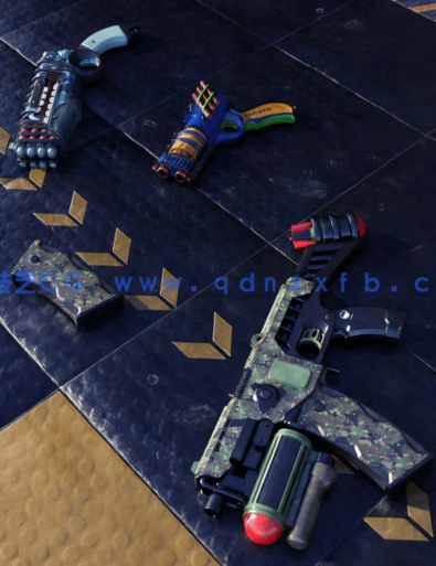 [家具模型] 可爱卡通玩具塑料枪道具3D模型合集(图1)