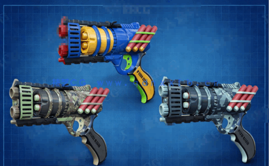 [家具模型] 可爱卡通玩具塑料枪道具3D模型合集(图5)