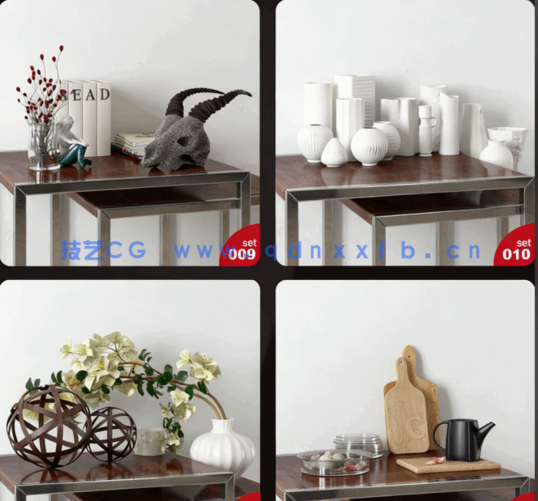 [家具模型] 44组高品质室内客厅小装饰品3D模型合集 Evermotion Archmodels第139季(图6)