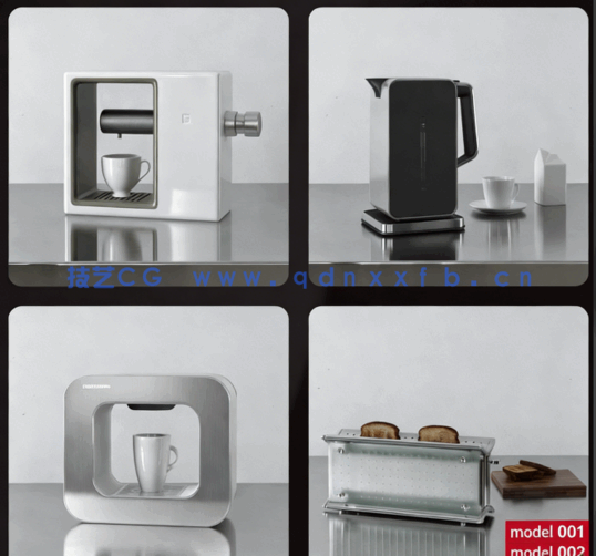 [家具模型] 44组高品质厨房用具餐具3D模型合集 Evermotion Archmodels第145季(图5)