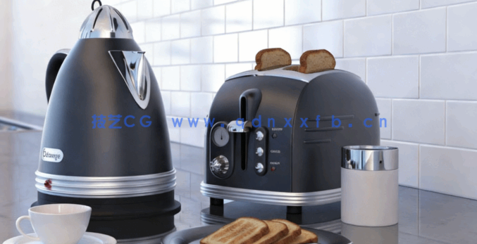 [家具模型] 44组高品质厨房用具餐具3D模型合集 Evermotion Archmodels第145季(图2)