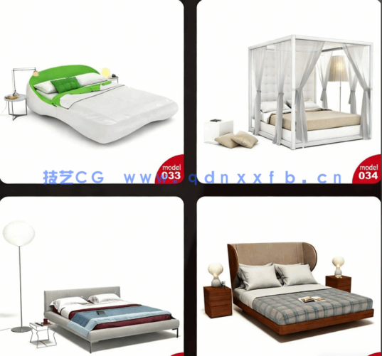 36组高品质卧室家具套装3D模型合集 Evermotion Archmodels第123季(图2)