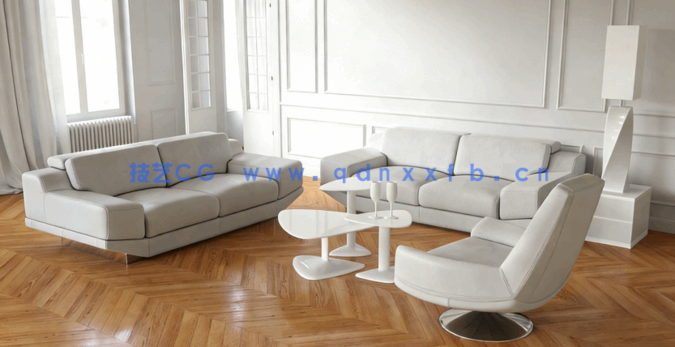 [家具模型] 20组高品质软垫沙发家具3D模型合集 Evermotion Archmodels第167季(图3)