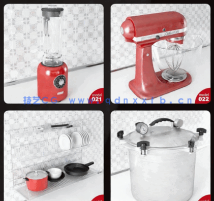 [家具模型] 44组高品质复古厨房用品厨具3D模型合集 Evermotion(图3)