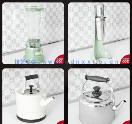 [家具模型] 44组高品质复古厨房用品厨具3D模型合集 Evermotion(图4)