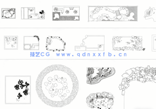 2026年最新鱼池CAD图库CAD观赏鱼池CAD私家水景CAD水庭园CAD鱼溏(图2)