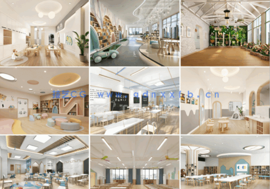 15套幼儿园CAD托育早教中心CAD托管中心CAD幼儿园教室CAD早教中心CAD托育中心CAD(图1)