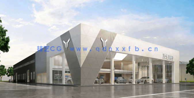 9套汽车4S店CAD施工图CAD汽车展厅CAD汽车专卖店CAD汽车服务中心CAD4s店效果图CAD4s店(图4)