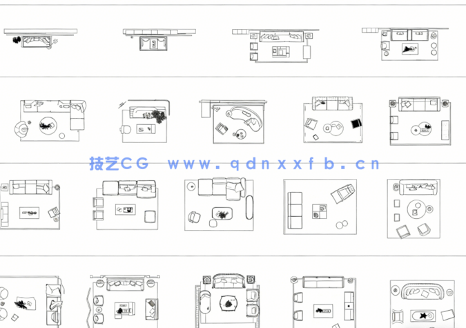 2026年最新家装客厅沙发组合CAD图库CAD沙发CAD茶几CAD地毯CAD组合沙发(图5)