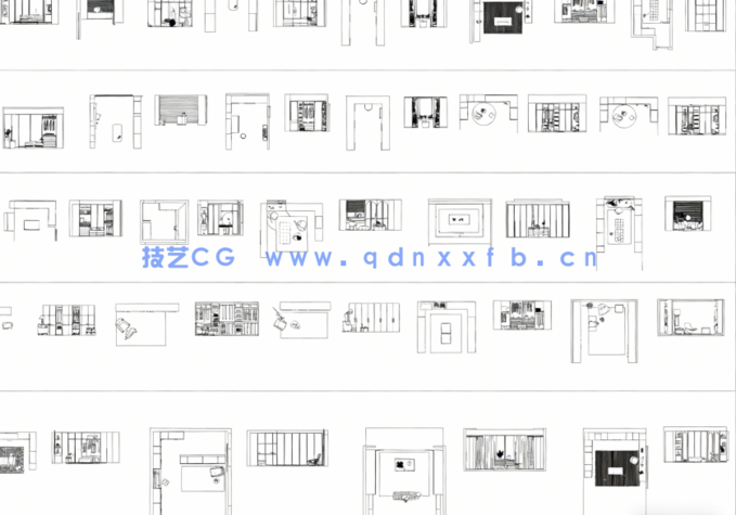  2026年最新室内设计卧室衣帽间CAD图库CAD卧室衣柜CAD更衣室CAD服装间CAD衣柜(图2)
